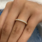 Stunning 0.32 TCW Round Moissanite Stones Half Eternity Wedding Band 6