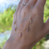 0.70 TCW Baguette Amethyst Lab Made Diamond- February Birthstone Dainty Necklace 3