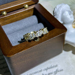 1.0 TCW Emerald Cut Pave Moissanite Bridal Wedding Band 1