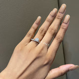 Stunning 1.0 CT Round Moissanite Engagement Ring with Halo Design 9