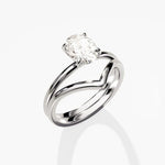 1.50 CT Oval Cut Moissanite Bridal Ring Set with Wedding Bands 3