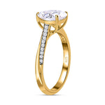 Pear Cut Pave Style Cubic Zirconia in 925 Sterling Silver Ring 4