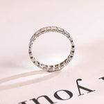 Stunning 0.5 TCW Radiant Moissanite Stones Full Eternity Wedding Band 9