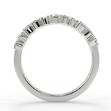 Stunning 0.66 TCW Round & Pear Moissanite Stones Cluster Wedding Band 6