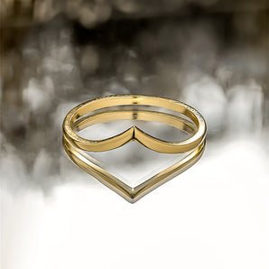 Classic V Shaped Bridal Wedding Band