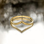 Classic V Shaped Bridal Wedding Band 1