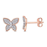Round Cut Cubic Zirconia in 925 Sterling Silver Earrings 6