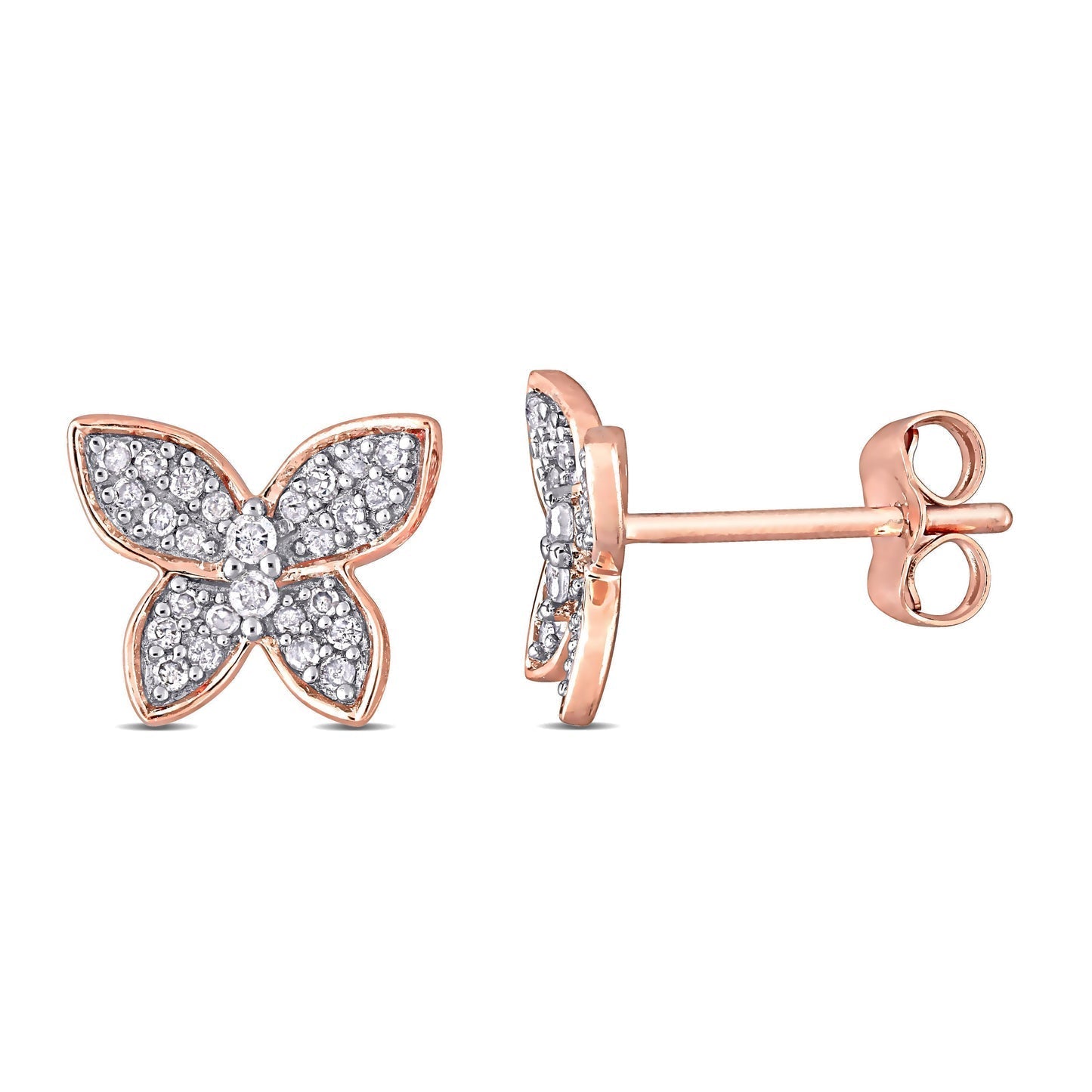 Round Cut Cubic Zirconia in 925 Sterling Silver Earrings 6