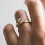 Stunning 0.2 TCW Round Moissanite Stones Knife Edge Wedding Bands 3