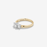 Stunning 0.5 CT Round Moissanite Engagement Ring In Three Stone Design 4