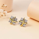 Round Cut Cubic Zirconia in 925 Sterling Silver Earrings 2
