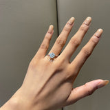 Stunning 1.0 CT Round Moissanite Engagement Ring with Halo Design 11