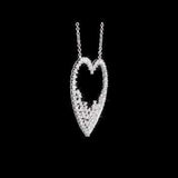 Round Cut Cubic Zirconia in 925 Sterling Silver Necklace 7