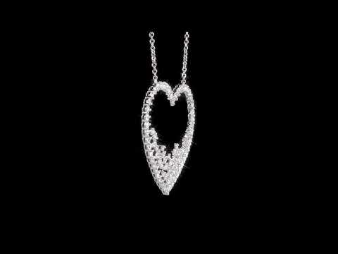 Round Cut Cubic Zirconia in 925 Sterling Silver Necklace 7
