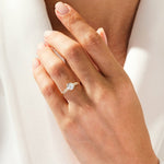 Stunning 1.0 CT Round Moissanite Engagement Ring with Knife Edge Design 6