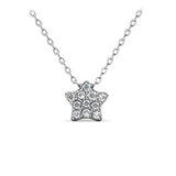 Round Cut Cubic Zirconia in 925 Sterling Silver Necklace 5