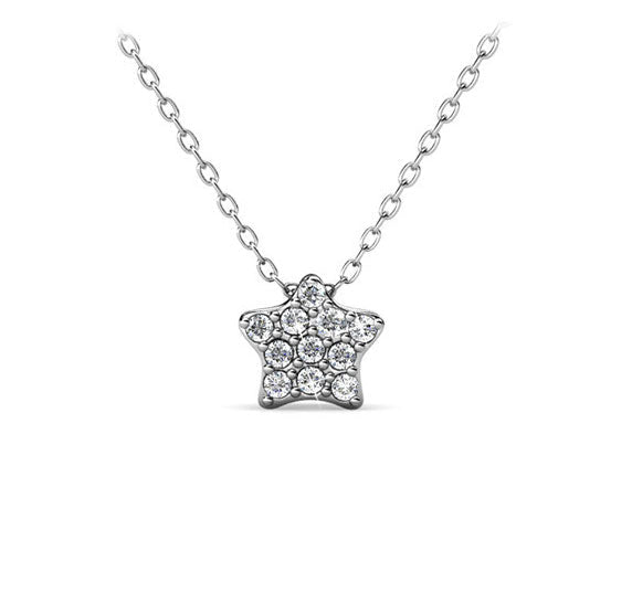 Round Cut Cubic Zirconia in 925 Sterling Silver Necklace 5