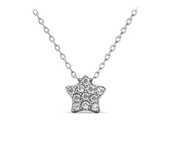 Round Cut Cubic Zirconia in 925 Sterling Silver Necklace 5