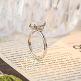 Stunning 3.0 CT Marquise Cut Moissanite Engagement Ring with Cluster Design 6