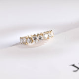 Stunning 0.5 TCW Heart Moissanite Stones Full Eternity Wedding Band 5
