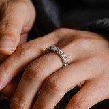 Stunning 0.5 TCW Asscher Moissanite Stones Full Eternity Wedding Band 4