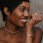 1.0 TCW Round Moissanite Diamond Necklace in Solid Gold 7