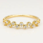 Stunning 0.20 CT Round Cut Moissanite Stones Cluster Wedding Bands 1