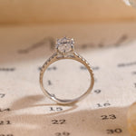 Stunning 3.0 CT Marquise Cut Moissanite Engagement Ring with Hidden Halo & Pave Design 5