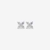 Round Cut Cubic Zirconia in 925 Sterling Silver Earrings 2