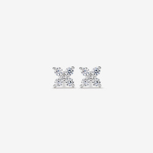 Round Cut Cubic Zirconia in 925 Sterling Silver Earrings