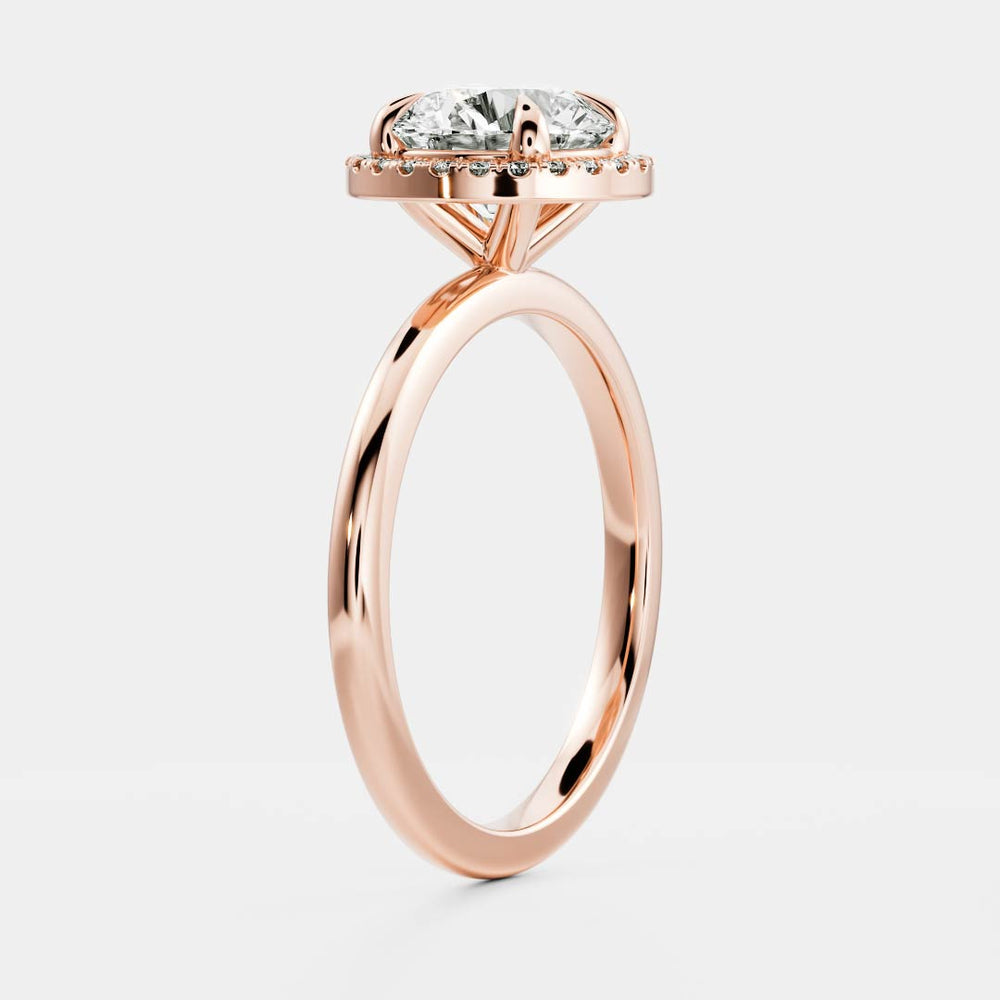 Stunning 1.0-2.0 CT Round Moissanite Engagement Ring with Halo Design 6