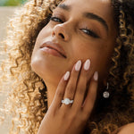 Stunning 1.5 CT Oval Moissanite Engagement Ring with Pave & Halo Design 7