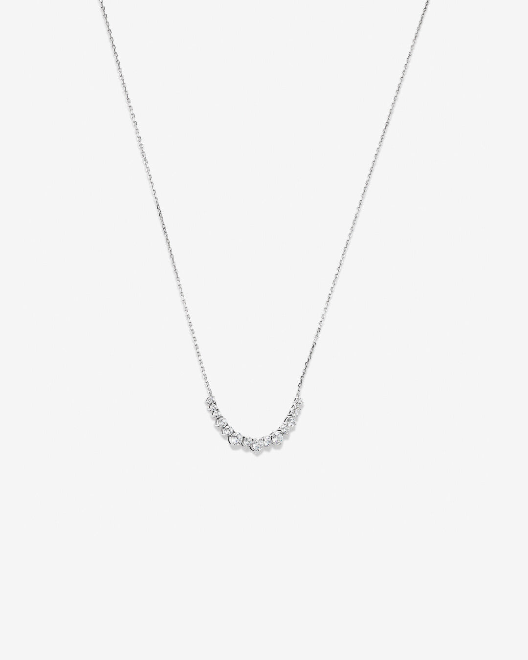 Round Cut Cubic Zirconia in 925 Sterling Silver Necklace 4