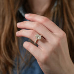 Stunning 1.0- 2.0 CT Round Moissanite Engagement Ring with Hidden Halo & Pave Design 6