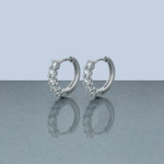 1.0 TCW Round Cut Moissanite Huggies Earrings in Gold 7
