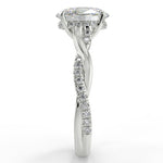 Stunning 2.11 CT Oval Moissanite Engagement Ring with Hidden Halo & Twisted Pave Design 7