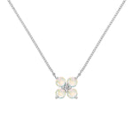 1.16 TCW Round Opal Lab Made Diamond- October Birthstone Necklace 7