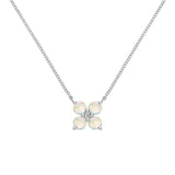 1.16 TCW Round Opal Lab Made Diamond- October Birthstone Necklace 7