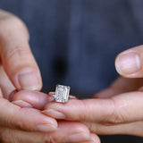 Stunning 1.0 - 2.0 CT Emerald Moissanite Engagement Ring With Cathedral Design 2