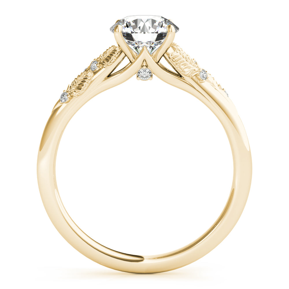 Stunning 1.0-2.0 CT Round Moissanite Engagement Ring with Nature-Inspired Design 3