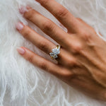 Pear & Marquise Cut Two Stone Style Cubic Zirconia in 925 Sterling Silver Ring 1