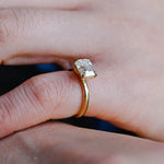 Stunning 1.0 CT East-West Emerald Cut Moissanite Engagement Ring with Solitaire Design 9