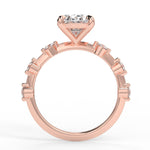 Stunning 2.11 CT Oval Moissanite Engagement Ring with Dainty Pave Design 9