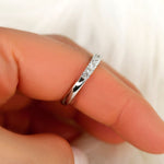 Stunning 0.6 TCW Round Moissanite Stones Half Eternity Wedding Band 6