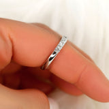 Stunning 0.6 TCW Round Moissanite Stones Half Eternity Wedding Band 6