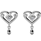 Round Cut Cubic Zirconia in 925 Sterling Silver Earrings 1