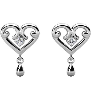 Round Cut Cubic Zirconia in 925 Sterling Silver Earrings