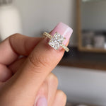 Stunning 3.0 CT Radiant Moissanite Engagement Ring in Pave Design 7