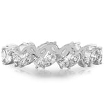 Stunning 1.92CT Pear Moissanite Stones Cluster Wedding Bands 4