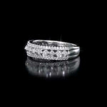 Round Cut Cubic Zirconia in 925 Sterling Silver Wedding Bands 7
